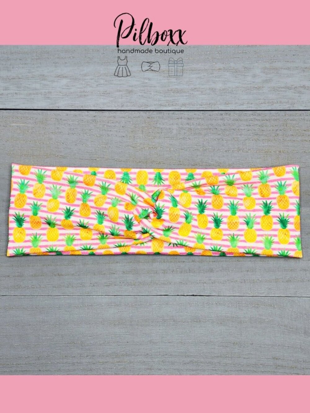 Pink Pineapple Twist Headband